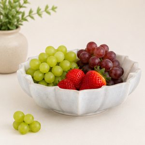 ชามหินอ่อนลายดอกไม้ทรงดอกบัวสำหรับตกแต่งโต๊ะชามหินอ่อน - Product Image 4