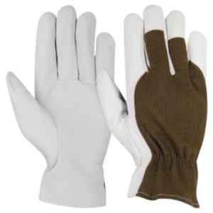 High Quality Heavy Duty Goat Grain Leather <b>Driver</b> Assembly <b>Gloves</b> Industrial Safety Hand Protection Heat Resistance Gardening - Product Image 3
