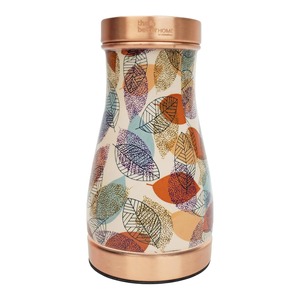 Bouteille d'eau portable en cuivre personnalisable avec motif feuille bohème pour la vente en gros - Product Image 1
