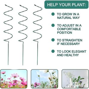 Support de plante en spirale, treillis vert vif, piquet de jardin durable pour plantes en pot - Product Image 6