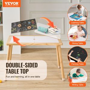 Tavolo sensoriale in legno a due lati per bambini tavolo da attività antiscivolo piedi per interni/esterni disegno regalo per studio - Product Image 2