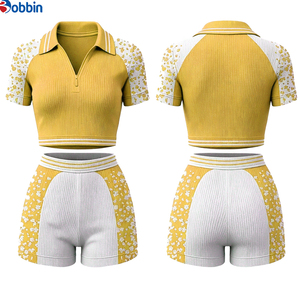 Conjuntos de Ropa de Primavera/Verano para Mujer, Diseño Personalizado, Estilo Urbano, Conjuntos Deportivos, Top de Manga Corta y Pantalones Cortos hasta la Rodilla, Última Moda en Venta - Product Image 3