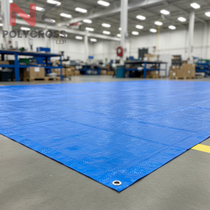 Bâche rectangulaire robuste, imperméable, résistante aux UV, en polyéthylène, pour usage industriel, construction et agricole - Product Image 6