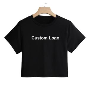 Camiseta Corta Informal Holgada para Mujer, Personalizada por Fabricantes de Ropa OEM, Tejido Grueso 100% Algodón Transpirable - Product Image 5