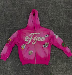 Sweat-shirt à capuche zippé pour homme 100% coton tricoté surdimensionné écologique 600g avec logo brodé imprimé en relief sur le devant - Product Image 3