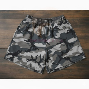 Shorts de plage décontractés pour hommes, taille mi-haute, en tissu tissé, avec cordon de serrage, couleur unie, grande taille, pour l'été - Product Image 1