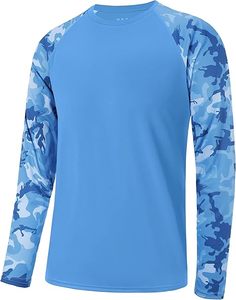Camisa de pesca de camuflaje para hombre, manga larga, protección solar UV, para actividades al aire libre y natación - Product Image 1