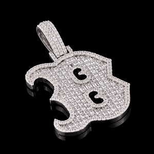 Cut Baguette Cut VVS Moissanite Sterling Silver <b>Solid</b> <b>Gold</b> Plated High Quality GRA Certified Hip Hop Full Iced Custom B <b>Pendant</b> - Product Image 1