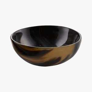 Bol de service artisanal en corne de buffle véritable, écologique, décoratif, pour salades, réutilisable, sans danger pour les aliments, AL MALIK CRAFT - Product Image 1