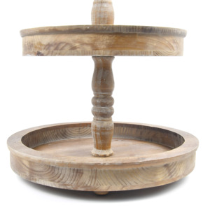 Soporte Rústico de Madera de 3 Niveles para Tartas, Torre de Exhibición de Cupcakes de Madera Natural, Bandeja para Servir Postres para Decoración de Bodas, Fiestas y Eventos - Product Image 5