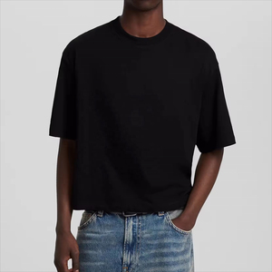 Camiseta Lisa Extra Grande Premium para Hombre, de Algodón, Corte Holgado, Transpirable, Informal, de Manga Corta, para Verano, Cómoda - Product Image 4