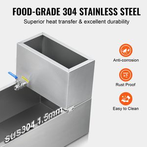 Evaporatore Industriale per Sciroppo d'Acero da 75 Litri (285 Tazze da 250ml) con Termometro, 2 Valvole e 3 Maniglie - Product Image 3