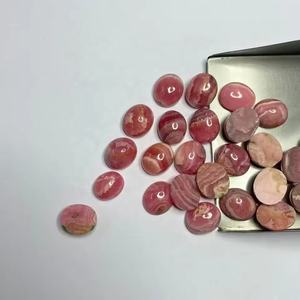 Cabujón ovalado liso de Rodocrosita rosa de 6x8mm de calidad AAA, piedras preciosas semipreciosas sueltas de alto pulido para hacer suministros de joyería - Product Image 2