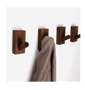 Wooden Coat Hangers <b>Wall</b> Mounted Eco-Friendly Modern Wooden <b>Wall</b> Mount Hook Rectangle Shape Wood <b>Clothes</b> Hook - Product Image 2