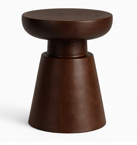 Prisma Side <b>Table</b> <b>Brown</b> Headway Metal No Assembly Required Round Shape - Product Image 2