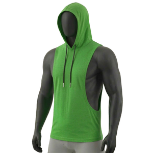 HYPEN SPORTS Unisex 100% Cotton Anti-Pilling <b>Vintage</b> Knitted Tie-Dyed Hooded <b>Tank</b> <b>Top</b> Custom Vest Fitness Wear Breathable Front - Product Image 6