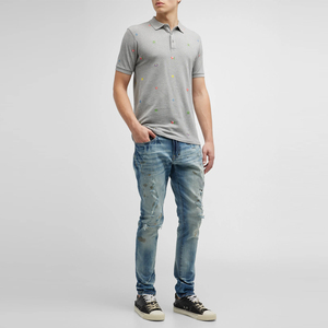 Polos Casuales Lisos de Alta Calidad Profesional, Tejido de Punto, Tallas Grandes, Logotipo Bordado Personalizado, Polos para Hombre - Product Image 4