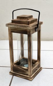 Farol de vela de madera hecho a mano y personalizado para eventos y decoración del hogar, para colgar y para piso. - Product Image 3