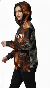 Sweat à capuche unisexe oversize décontracté urbain avec design sublimé sur toute la surface pour un streetwear avant-gardiste - Product Image 5