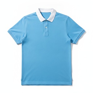 เสื้อโปโลผู้ชายสั่งทำขายส่ง ผ้าคอตตอนปิเก้ แขนสั้น สีพื้น สวมใส่สบาย เหมาะสำหรับกอล์ฟ ปักโลโก้ พิมพ์ลาย แห้งเร็ว น้ำหนัก 220 กรัม - Product Image 1