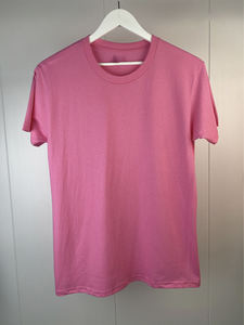 T-shirt en coton uni pour homme, tissu doux, manches courtes, col rond, confortable, vêtement décontracté pour impression en gros - Product Image 1