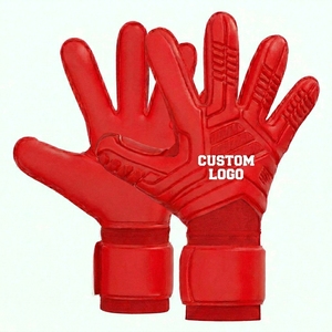Football Goalkeeper Gloves PU <b>Full</b> Finger Non <b>Slip</b> Breathable Adjustable Wrist Strap Hook Loop Closure Unisex Silicone Printing - Product Image 4