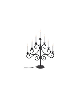 Candelabro de hierro con brazos detallados y acabado envejecido para mejorar el estado de ánimo de dramas históricos o escenarios de teatro - Product Image 6