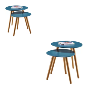 Table basse ronde minimaliste meilleure vente de meubles en bois massif aux prix de gros d'Indonésie - Product Image 2