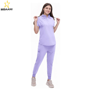 <b>Scrubs</b> <b>Set</b> for Women Nurse Uniform Jogger Suit Stretch Top & Pants with Multi Pocket for Nurse Esthetician Workwear - Product Image 1