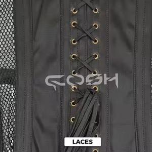 Corset en résille noire avec fermeture à boucle antique - Product Image 4