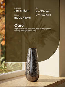 Florero de Aluminio de Diseño Moderno y Resistente, Ligero, Decoración para el Hogar, Sala de Estar u Oficina, para Arreglos Florales Secos - Product Image 4