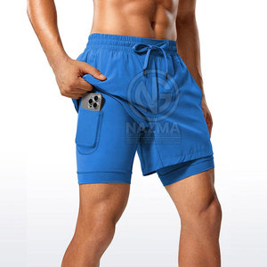 Shorts Deportivos 2 en 1 de Cintura Media, Color Sólido, Alta Calidad, Secado Rápido, Spandex/Poliéster - Product Image 4