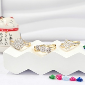 Anillos Clásicos de Plata de Ley 925 con Diseño de Racimo de Circonitas Creadas en Laboratorio, Chapados en Rodio de 4 Capas, para Fiestas y Bodas - Product Image 3