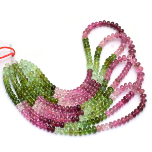 ลูกปัดทัวร์มาลีน AAA ขนาด 6 มม.-8 มม. รูปทรงกลมเรียบ ลูกปัดทัวร์มาลีนสีแตงโมจากเหมืองคาลาบาร์ ลูกปัดพลอยแท้สำหรับทำเครื่องประดับ - Product Image 2