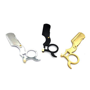 High Quality Superior Professional Ring Barber <b>Razor</b> Stainless Steel Single Blade Lightweight for <b>Men</b> Wet Shaving Barbershop Use - Product Image 1