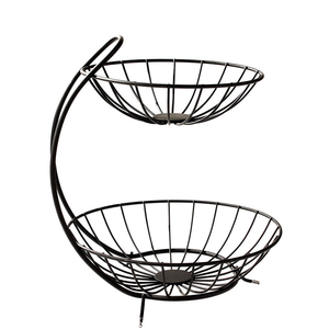 Hot Sale Metal Wire Candy <b>Bread</b> Holder 2 Tier Fruit <b>Basket</b> for Kitchen - Product Image 2