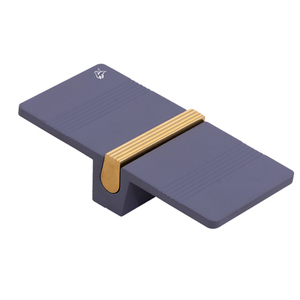 Poignée de meuble en aluminium bicolore à bord cannelé, design Stria, finition PVD Or, Or Rose, Gris Graphite, Vert, Noir Mat - Product Image 6
