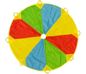 Vibrant Rainbow <b>Parachute</b> for Fun Group Games Outdoor <b>Play</b> and Team Activities Perfect for Kids Parties School and Family Fun - Product Image 2