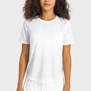 T-shirt Femme Haute Qualité Manches Courtes Équitation Respirant Séchage Rapide Logo Personnalisé Vente en Gros Streetwear Hauts d'Été OEM - Product Image 5