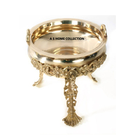 Bol Urlis en métal plaqué or de qualité supérieure, design unique, pour décoration de table d'hôtel.