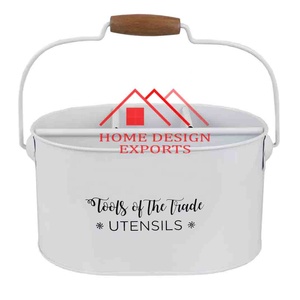 Caddy en métal galvanisé Couverts et ustensiles de cuisine Support pour vaisselle de table pour fêtes Fermes Exportations - Product Image 3