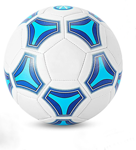 Ballon de football de plage d'extérieur pour matchs d'équipe, motif blanc et bleu, durable, pour l'entraînement, prix de gros, design tendance - Product Image 1