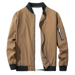 Nouvelle veste bomber en toile à col montant pour homme, manches longues, logo sur le devant, veste bomber écologique pour homme - Product Image 1