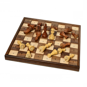 Jeu d'échecs en bois personnalisé en gros, portable, avec plateau magnétique, échiquier sculpté de luxe fait main, jeu de société en bois - Product Image 1
