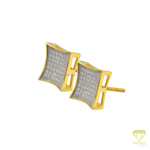 Timeless <b>Square</b> Lab Grown <b>Diamond</b> Stud <b>Earrings</b> 925 Sterling Silver Elegant Premium Fashion Jewelry - Product Image 2