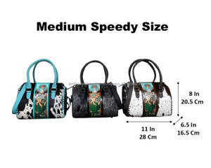 Wholesale Custom Hand Tooled Cowhide Leather Medium Speedy Duffel Bags Cactus Desert Pattern Unisex Weekender Travel Handbags - Product Image 2