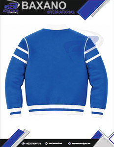 Chaqueta Universitaria para Mujer Zeta Phi Beta, Azul y Blanca, con Letras Griegas Bordadas, Cierre Frontal, Estilo Preppy, Cuello y Puños con Letras - Product Image 5