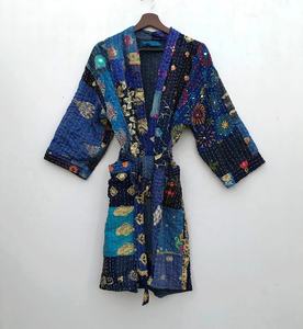 Nueva llegada Kantha Kimono bata chaqueta abrigo 100% algodón Patchwork bordado chaqueta abrigo para mujer - Product Image 1