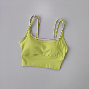 Sujetador deportivo para mujer, de verano, con absorción de impactos, doble tirante, tipo chaleco de yoga, de secado rápido, antideslizante, moldeador, para fitness - Product Image 2