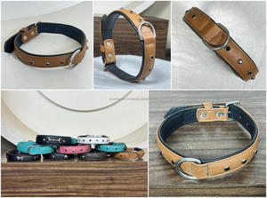 Colliers pour chiens en cuir de vache véritable d'inspiration occidentale, colliers robustes, fournisseur en gros, accessoires pour animaux de compagnie durables. - Product Image 3